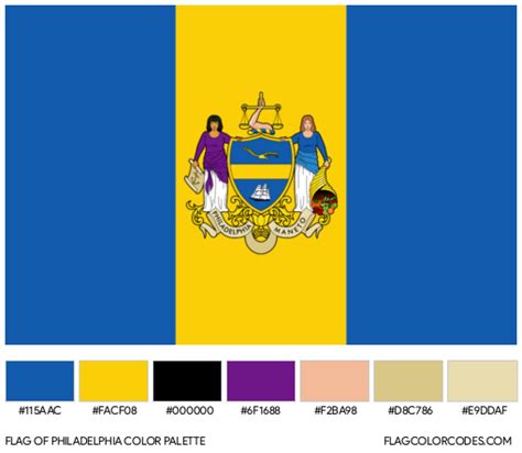 Philadelphia flag color codes