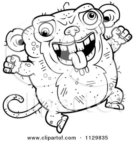 Clipart Confused Ugly Monkey - Royalty Free Vector Illustration by Cory Thoman #1103385