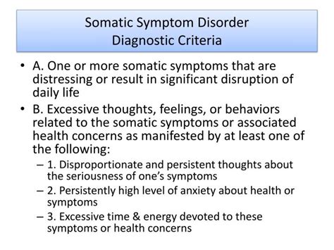 PPT - Somatic Symptoms & Related Disorders – DSM 5 PowerPoint ...