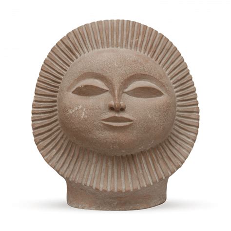 Paul Bellardo, Sun Face Stone Sculpture, Signed — Ruby Atelier