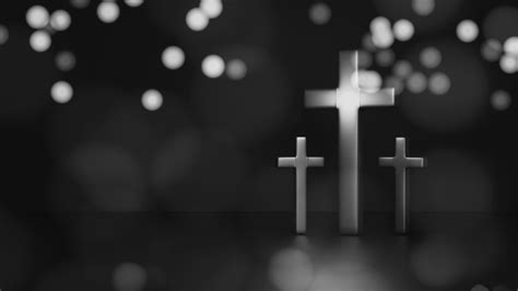 Black and white christian cross on dark background. Church cross. 3d rendering. 13885946 Stock ...