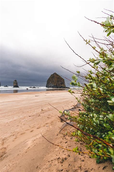 Cannon Beach is a City in Clatsop County, Oregon, United States, Dramatic Weather before a Rain ...