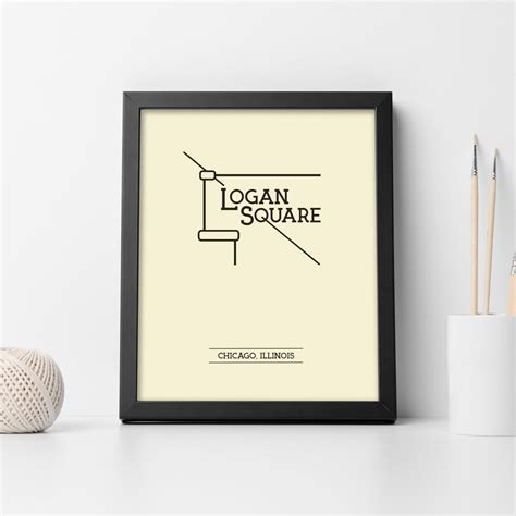 Logan Square Chicago Neighborhood Map 8x10 Wall Art Print - Etsy