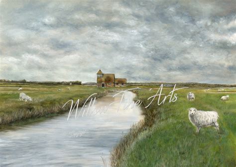 Romney Marsh Sheep at Fairfield - Original Artwork - Willow Fine Arts