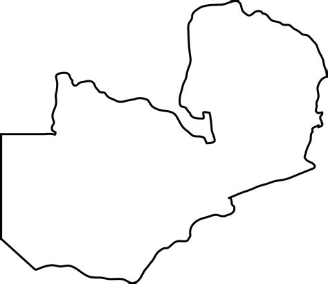 Blank Map of Zambia outline - World Map with Countries