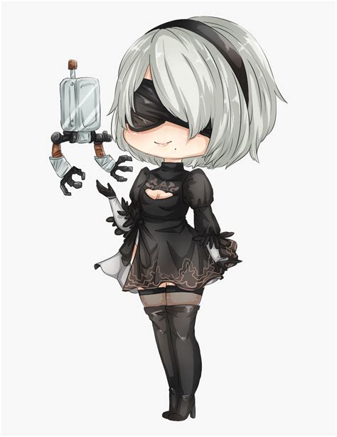 2b Nier Automata - Nier Automata 2b Chibi, HD Png Download - kindpng