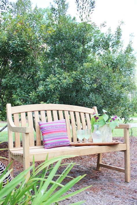 BEAUTIFUL BEAUTYBERRY TEAK GARDEN BENCH - Simple Nature Decor