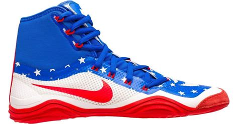 Nike Rubber Hypersweep Wrestling Shoes in White/Red (Blue) for Men | Lyst