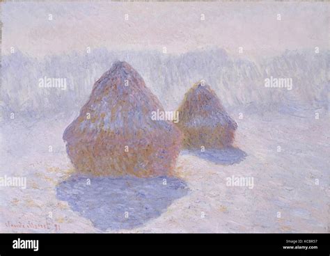 Haystacks (Effect of Snow and Sun), Claude Monet, 1891 Stock Photo - Alamy