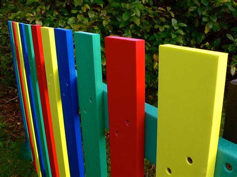 Multicoloured Fence Pales Recycled Plastic Wood