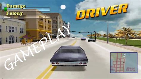 Driver (1999, PS1) Miami Gameplay - YouTube