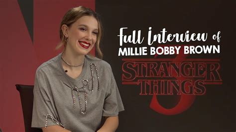 Full Interview with Stranger Things' Millie Bobby Brown - YouTube