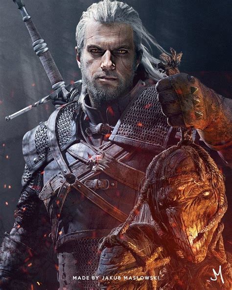 Fan art of Henry Cavill as Geralt of Rivia. Credit to Jakub Maslowski ...
