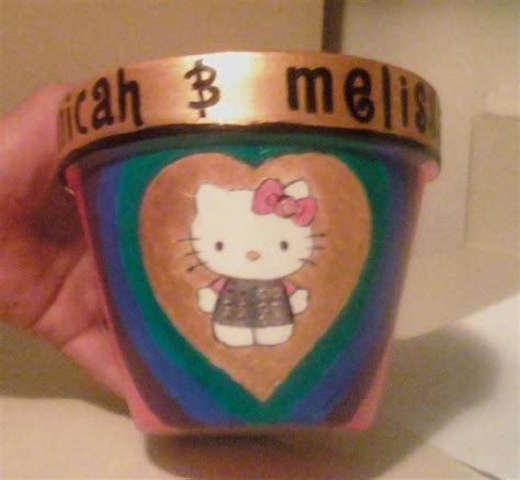 Hello Kitty flower pot I painted :-) | Hello kitty, Kitty, Flower pots