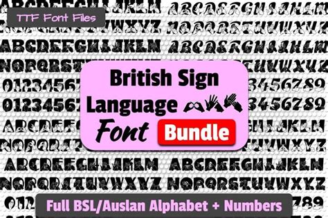 Able Lingo BSL 1-5 Font Free Download - FreeFontDL | British sign language, Font bundles, Sign ...