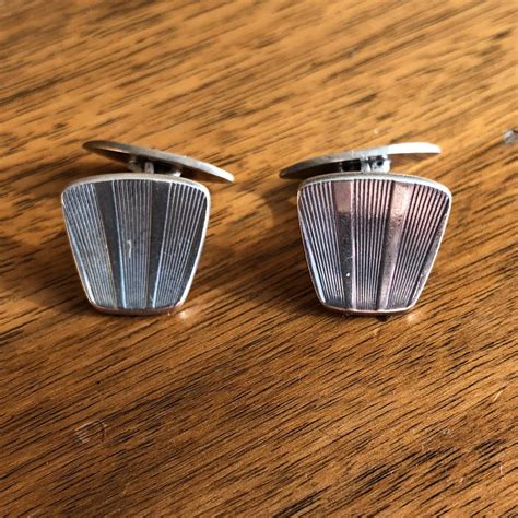 Vintage Silver Art Deco Engraved Cufflinks . c1930 | Etsy | Silver art ...