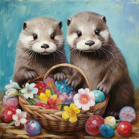 Easter Otter Art Print Free Stock Photo - Public Domain Pictures