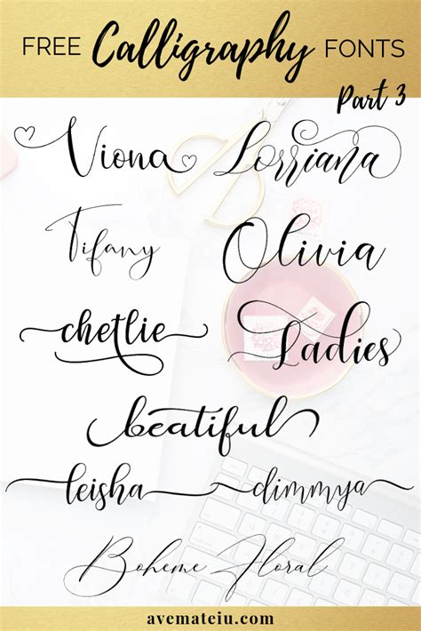 Free Calligraphy Fonts - cleverany