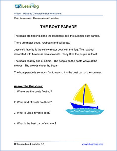 comprehension check read the short story and answer the questions - reading comprehension grade ...