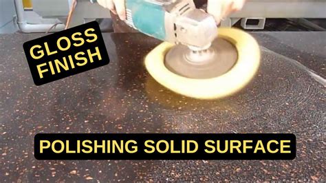 Corian Worktop - Countertop Finishing and Polishing (Gloss) - YouTube