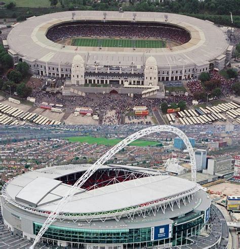 Old Wembley vs New Wembley | Football stadiums, Stadium design, Wembley stadium