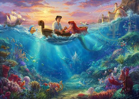 The Little Mermaid Falling in Love | Disney stuff | Disney paintings ...