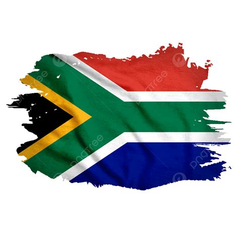 South Africa Flag In Watercolor Hard Brush New, South Africa, Flag ...