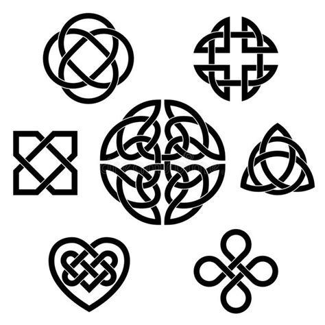 Variété de noeuds celtiques illustration libre de droits | Celtic knot tattoo, Celtic symbols ...