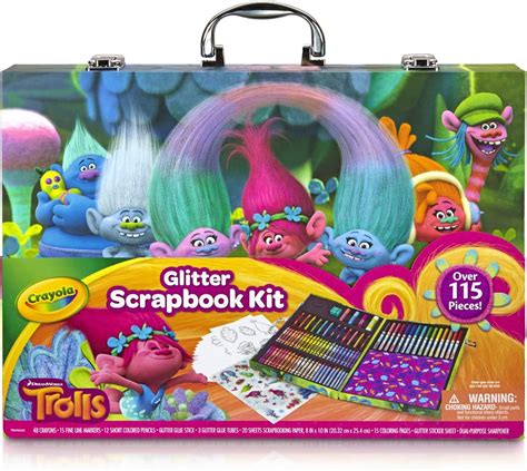 Crayola 0469280000 Trolls Glitter Scrapbook Kit: Amazon.co.uk: Toys & Games