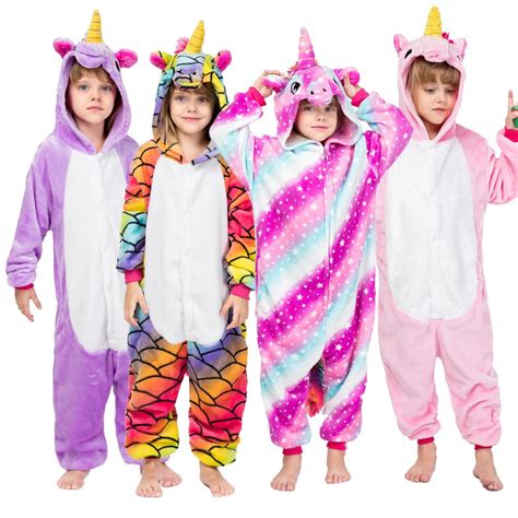 Children Onesies Kids Unicorn Pajamas for Boys Girls Kigurumi Pyjamas ...