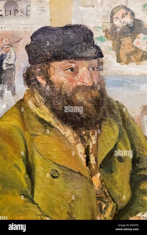 Painting titled "Portrait of Cezanne" by Camille Pissarro dated 1874 Stock Photo - Alamy