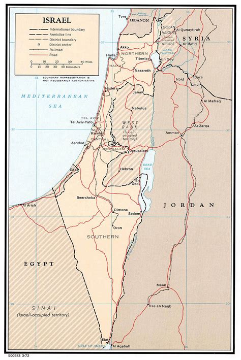 Large detailed political and administrative map of Israel – 1972 | Vidiani.com | Maps of all ...