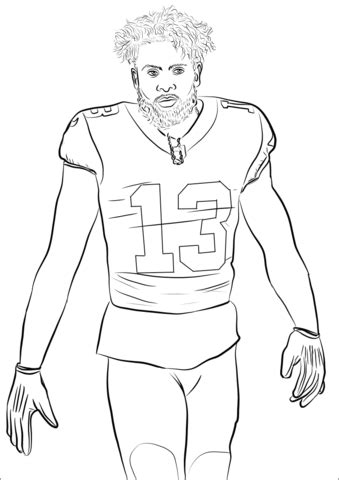 Odell Beckham Jr. coloring page | Free Printable Coloring Pages