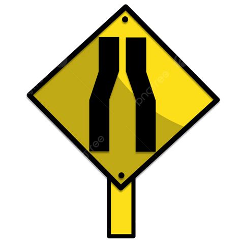 Road Ahead Vector Art PNG, Road Ahead Traffic Vector, Sign, Caution ...