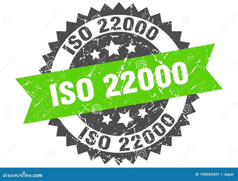 ISO 22000 Stamp. Vector. ISO 22000 Badge Icon. Certified Badge Logo. Stamp Template. Label ...