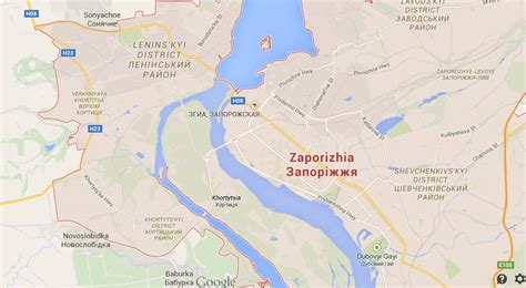 Map of Zaporizhia