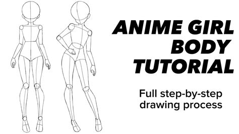 Anime Girl Body Tutorial | How to Draw Anime Girl Body For Beginners (Full Process Tutorial ...