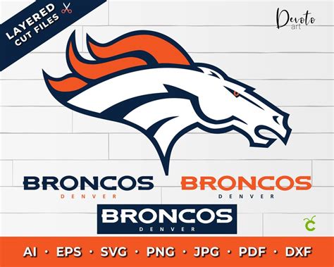 Denver Broncos SVG 4 pack Denver Broncos svg files for | Etsy