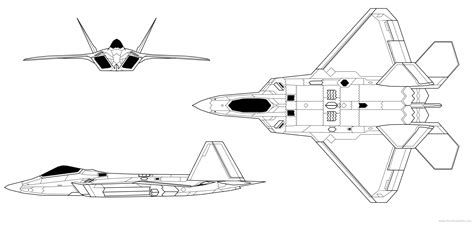 f22 blueprint - the blueprints.com (2015) | Lockheed, Raptor, Stealth aircraft