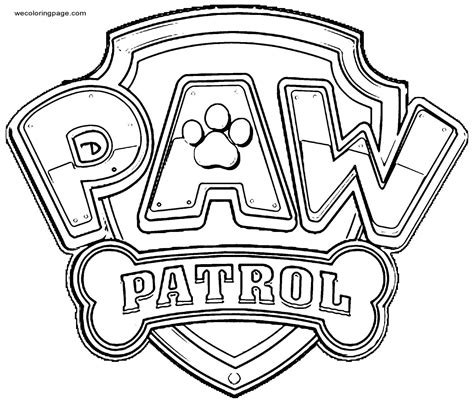 Paw Patrol Logo Coloring Page Coloring Pages