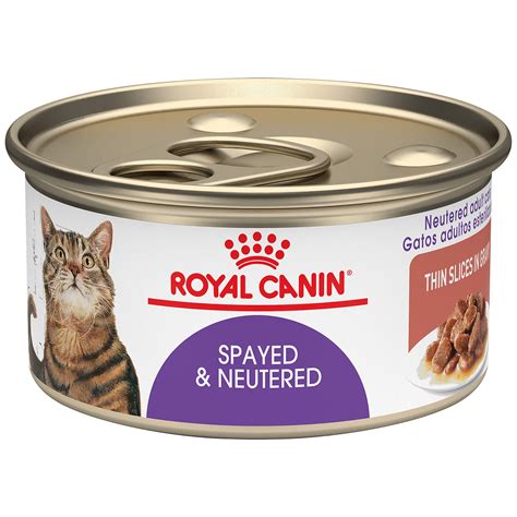 Royal Canin Feline Health Nutrition Spayed/Neutered Thin Slices In Gravy Canned Cat Food, 3 oz ...