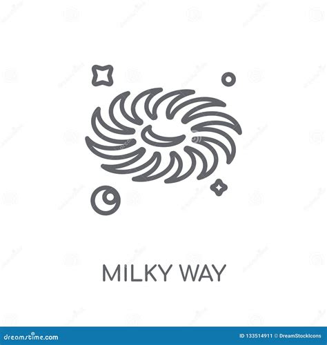 Milky Way Linear Icon. Modern Outline Milky Way Logo Concept on Stock Vector - Illustration of ...