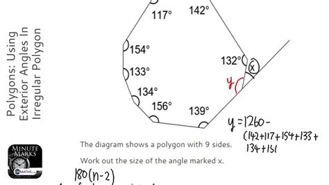 Polygons: Using Exterior Angles In Irregular Polygon (Grade 3) - OnMaths GCSE Maths Revision ...