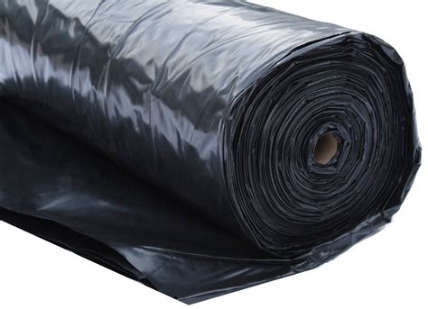 6 Mil Polyethylene Sheeting Roll (20’ x 100’) Black Plastic Sheeting, Plastic Tarp, Plastic ...