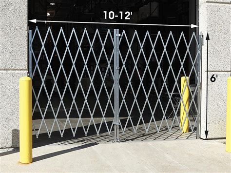 Folding Security Gate - 10-12' x 6' H-2829 - Uline