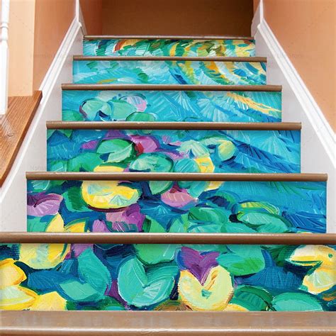 Customize 3D Staircase Mural Stickers Waterproof Vinyl Removable Stair Riser Decals Home ...