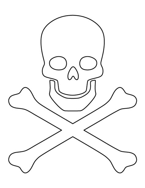 Skull And Crossbones Template Printable - Printable Word Searches