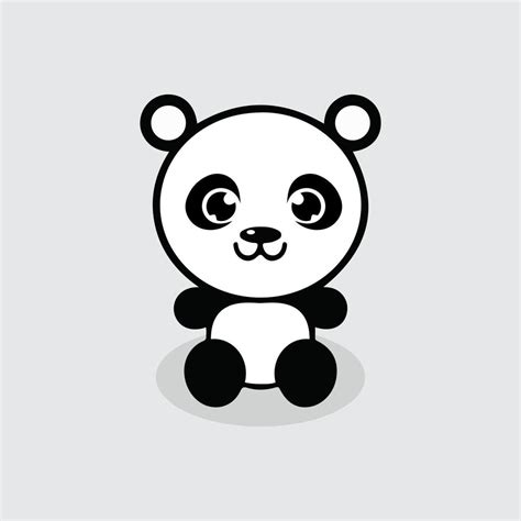 Cute panda cartoon illustration isolated on white background Happy ...