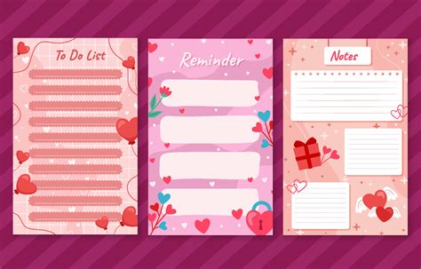 Love Notes Template 15379825 Vector Art at Vecteezy