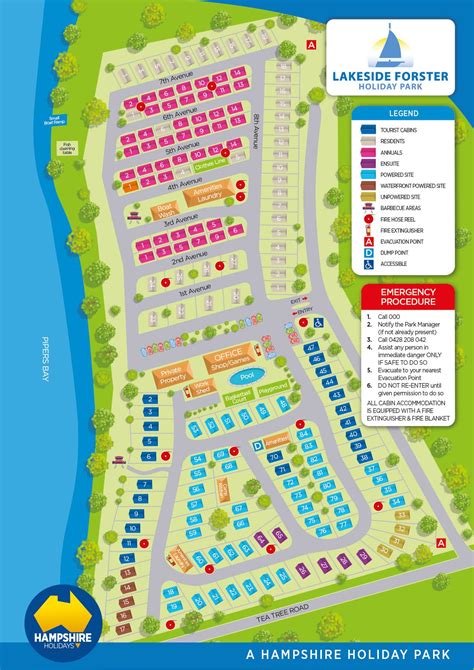 Forster Beach Caravan Park Map